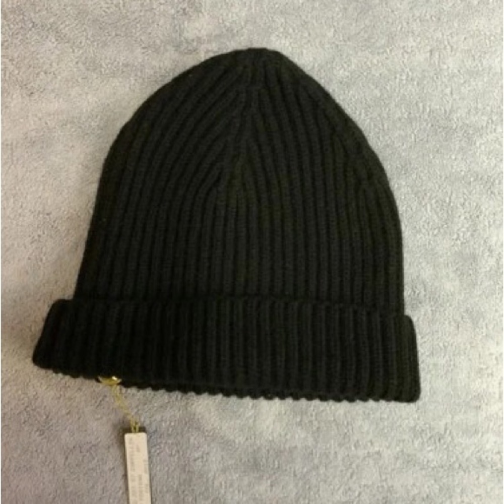 Loro Piana black stripe knitted hat